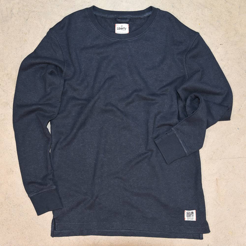 The Carmichael Hemp Crew Neck: a men and women's long sleeve hemp shirt